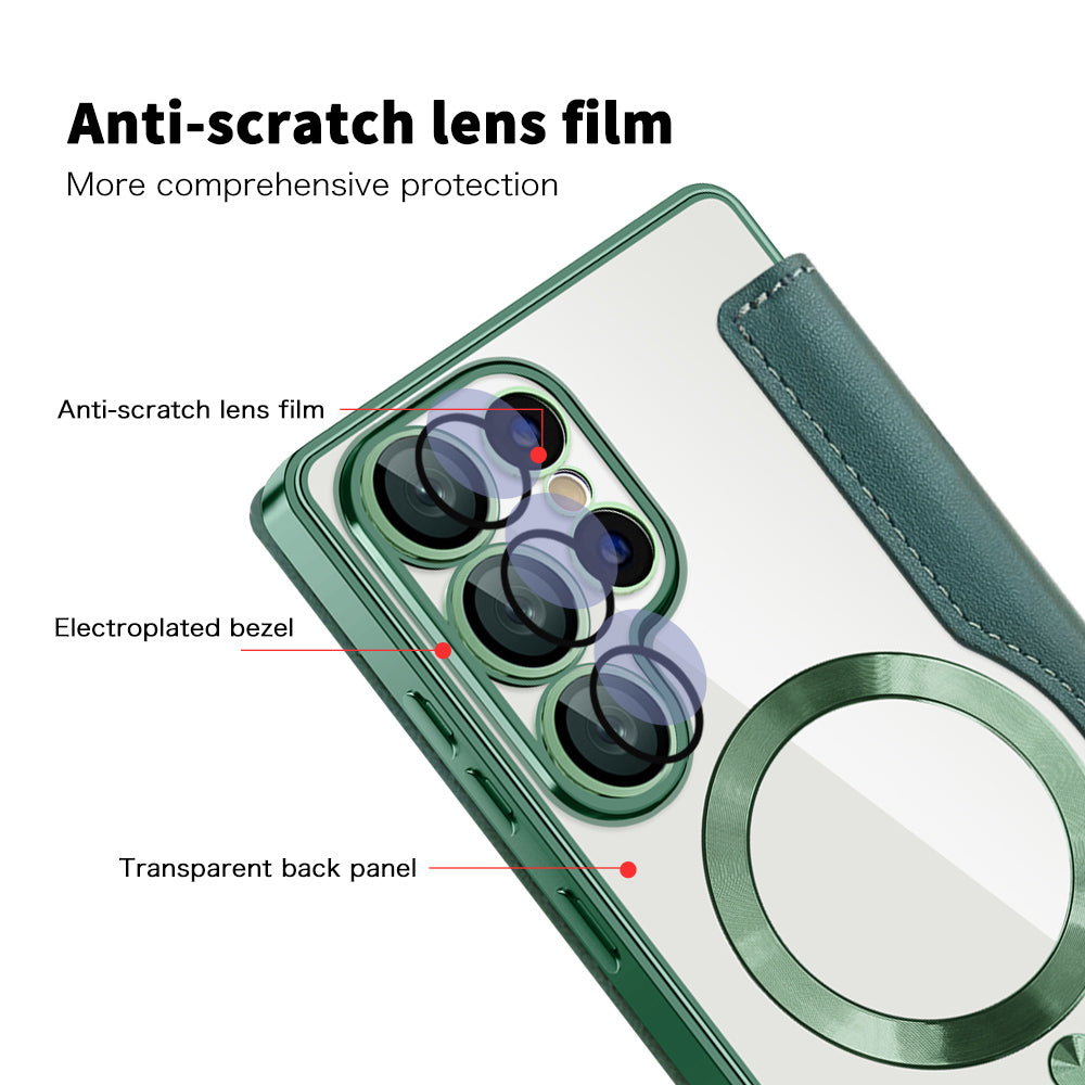 Techsuit - SmartMag Book Case - Galaxy S25 Ultra - Green