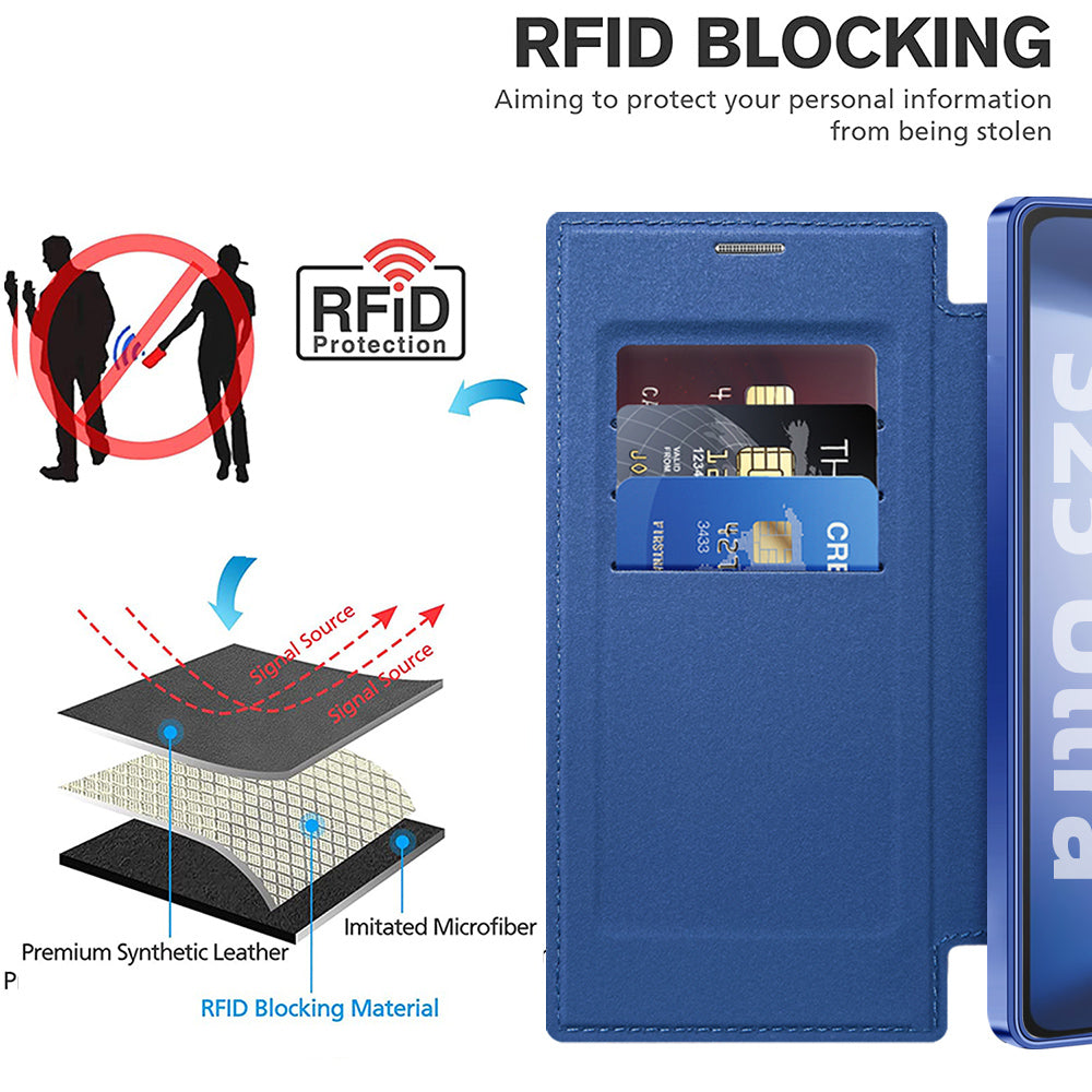 Techsuit - SmartMag Book Case - Galaxy S25 Ultra - Blue