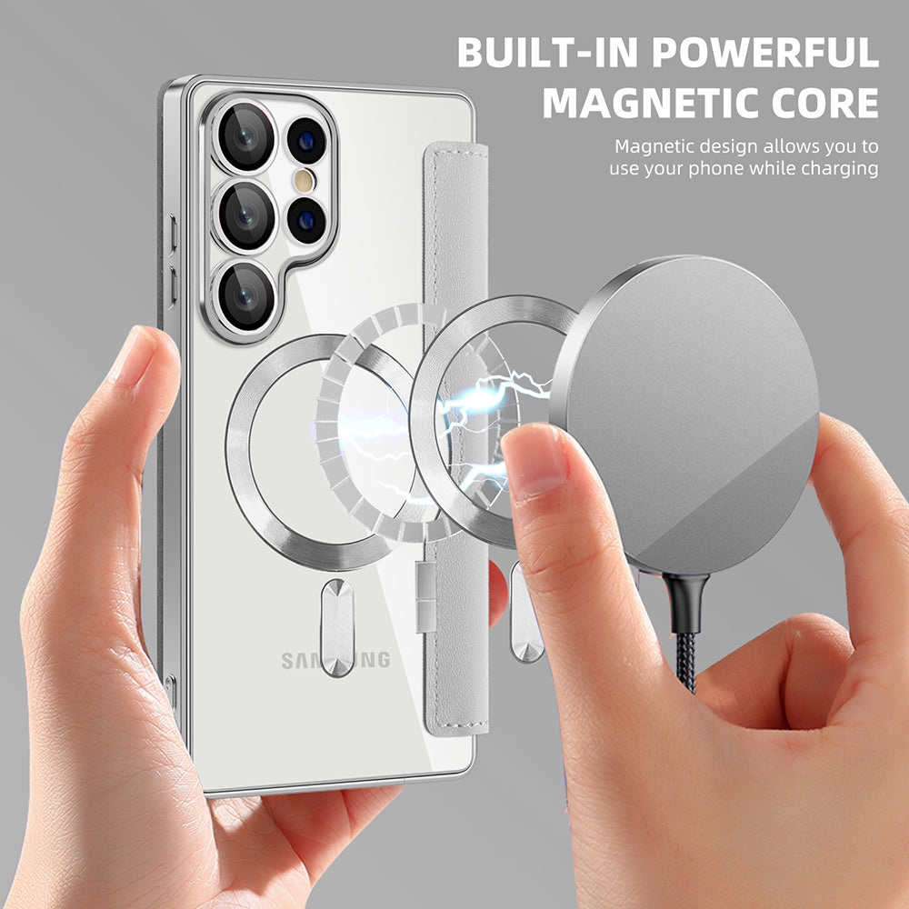 Techsuit - SmartMag Book Case - Galaxy S25 Ultra - Gray