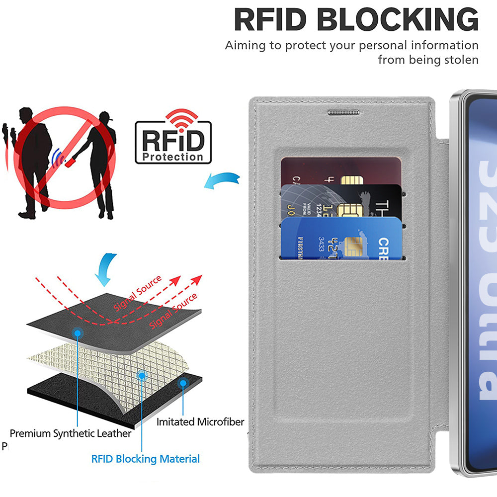 Techsuit - SmartMag Book Case - Galaxy S25 Ultra - Gray