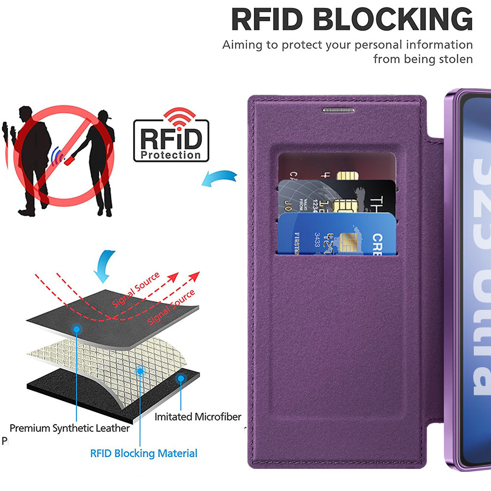 Techsuit - SmartMag Book Case - Galaxy S25 Ultra - Purple