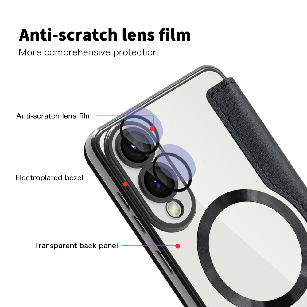 Techsuit - SmartMag Book Case - Galaxy S25 Edge - Black