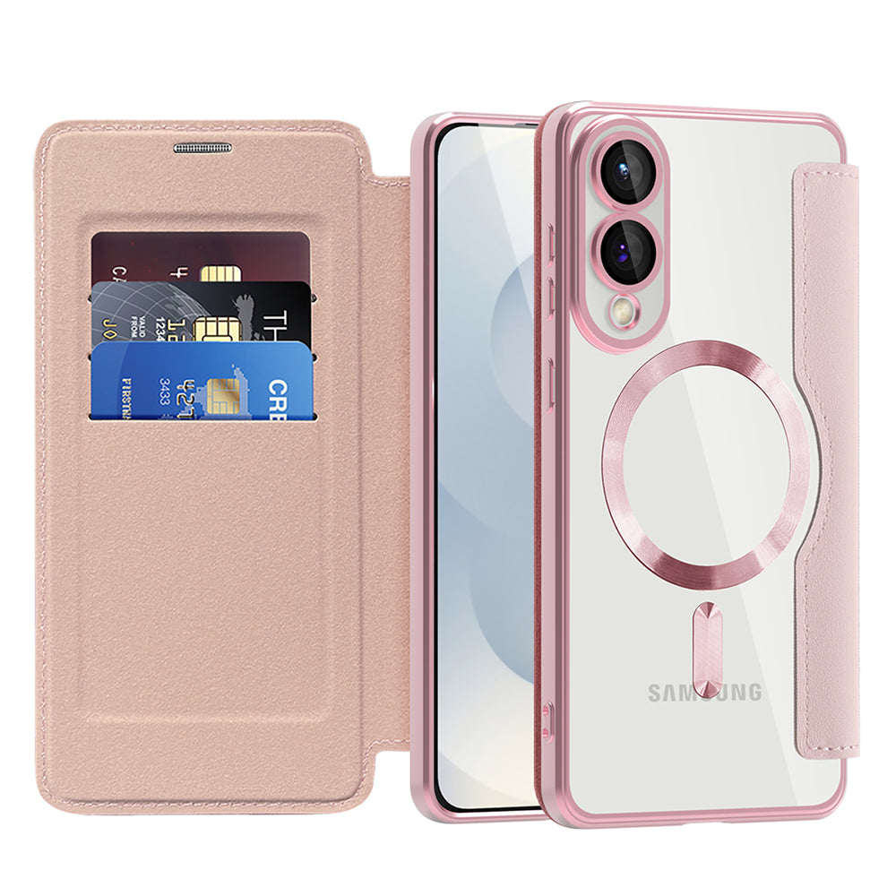 Techsuit - SmartMag Book Case - Samsung Galaxy S25 Edge - Pink