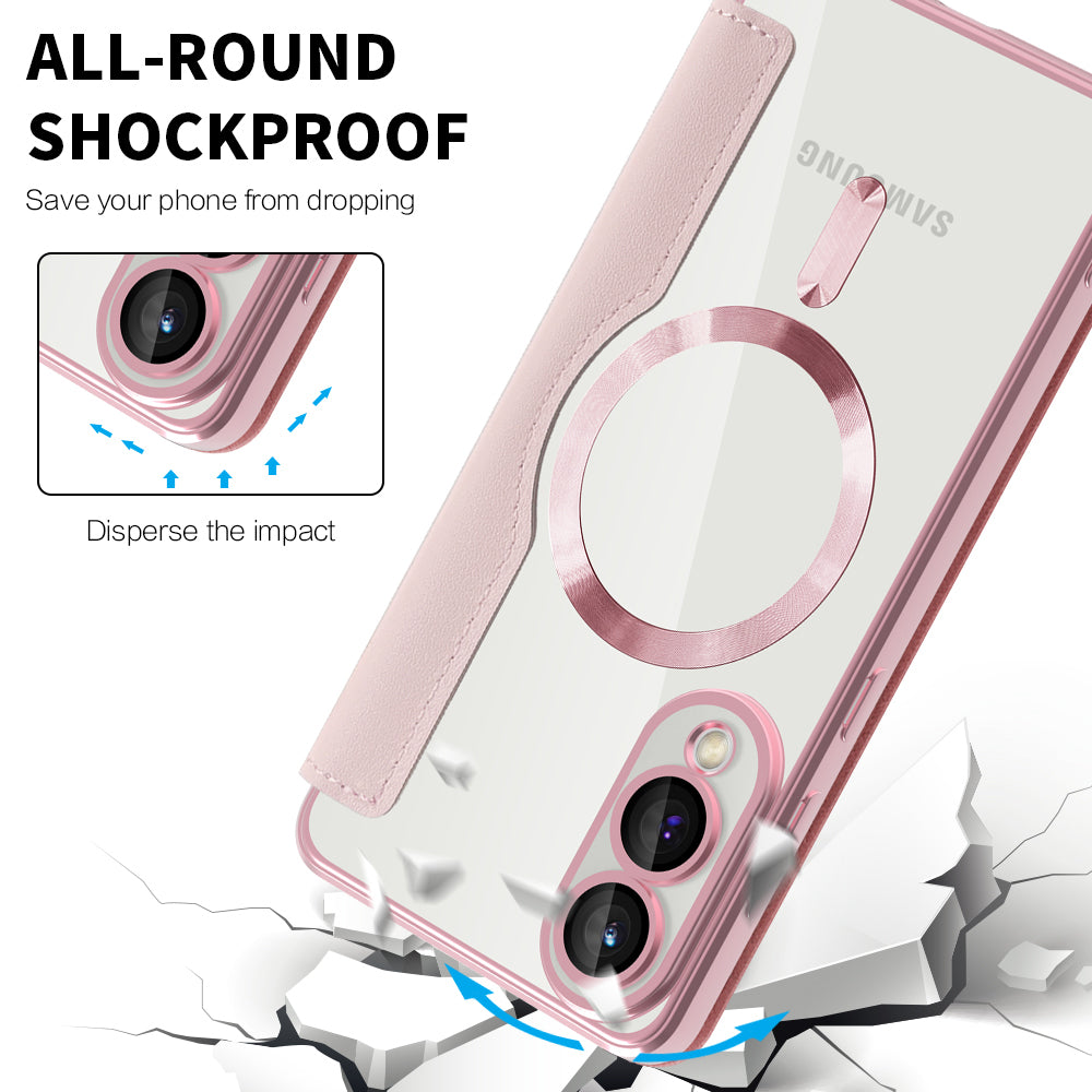 Techsuit - SmartMag Book Case - Galaxy S25 Edge - Pink