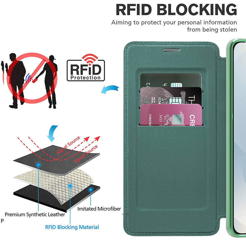 Techsuit - SmartMag Book Case - Galaxy S25 Edge - Green