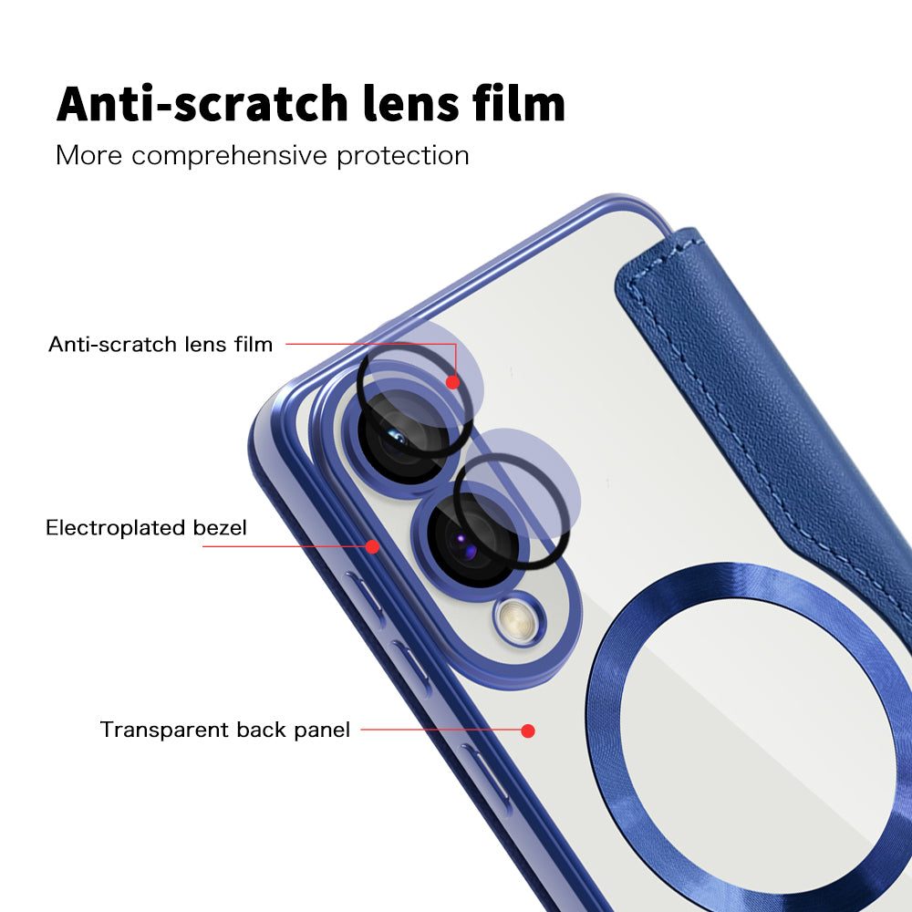 Techsuit - SmartMag Book Case - Galaxy S25 Edge - Blue