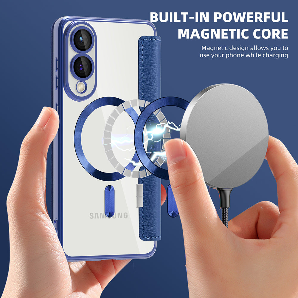 Techsuit - SmartMag Book Case - Galaxy S25 Edge - Blue