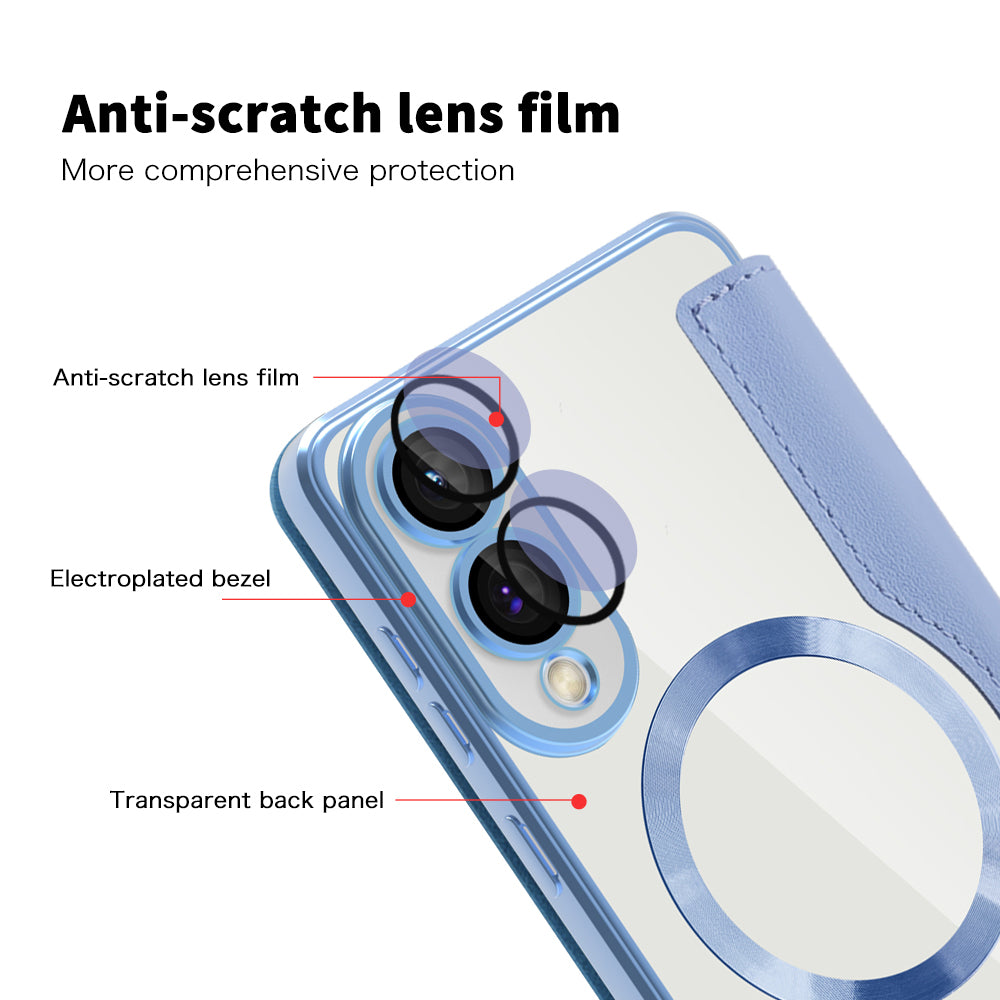 Techsuit - SmartMag Book Case - Galaxy S25 Edge - Light Blue