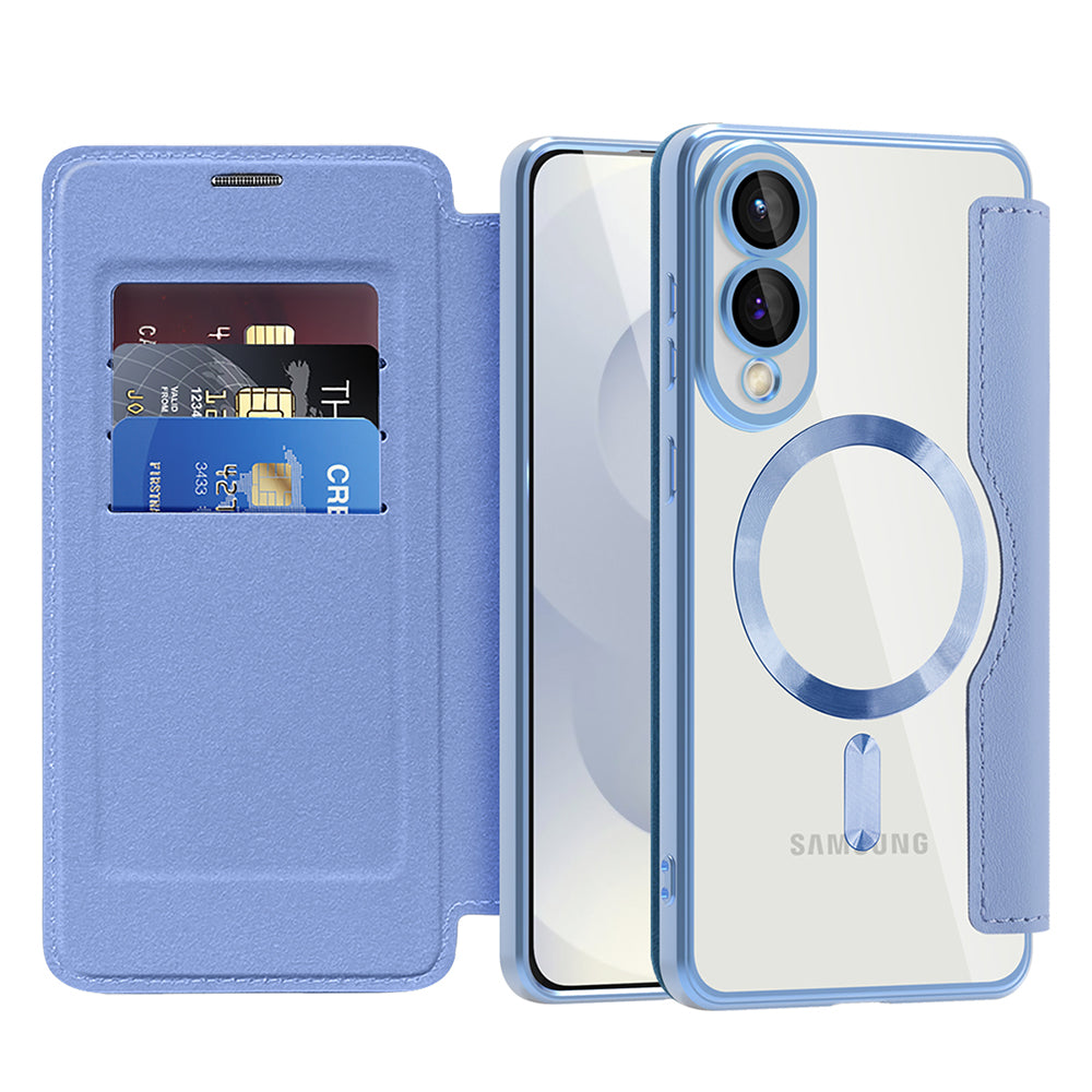Techsuit - SmartMag Book Case - Samsung Galaxy S25 Edge - Light Blue