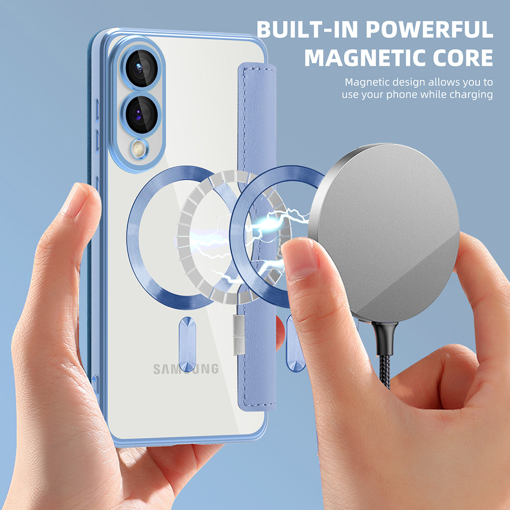 Techsuit - SmartMag Book Case - Galaxy S25 Edge - Light Blue