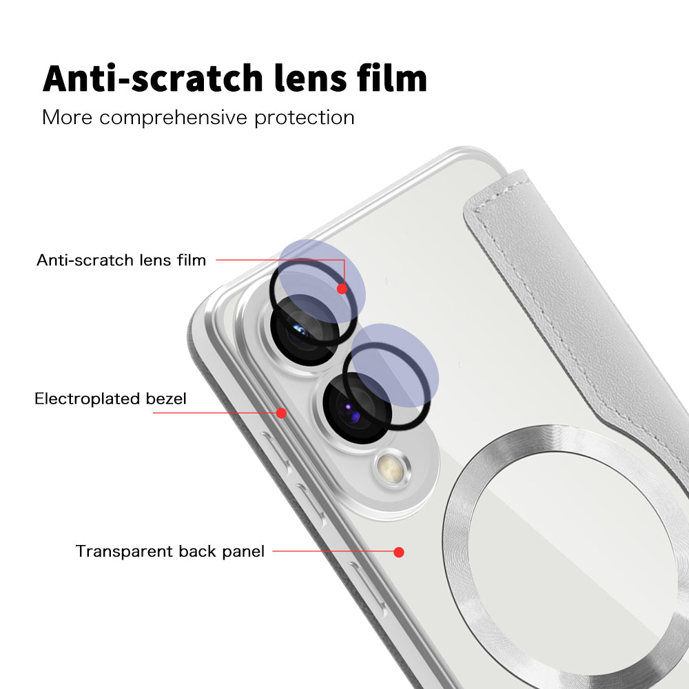 Techsuit - SmartMag Book Case - Galaxy S25 Edge - Gray