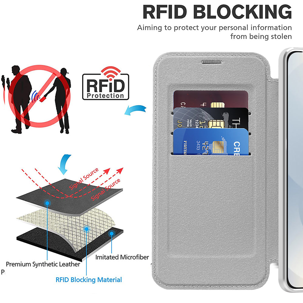 Techsuit - SmartMag Book Case - Galaxy S25 Edge - Gray