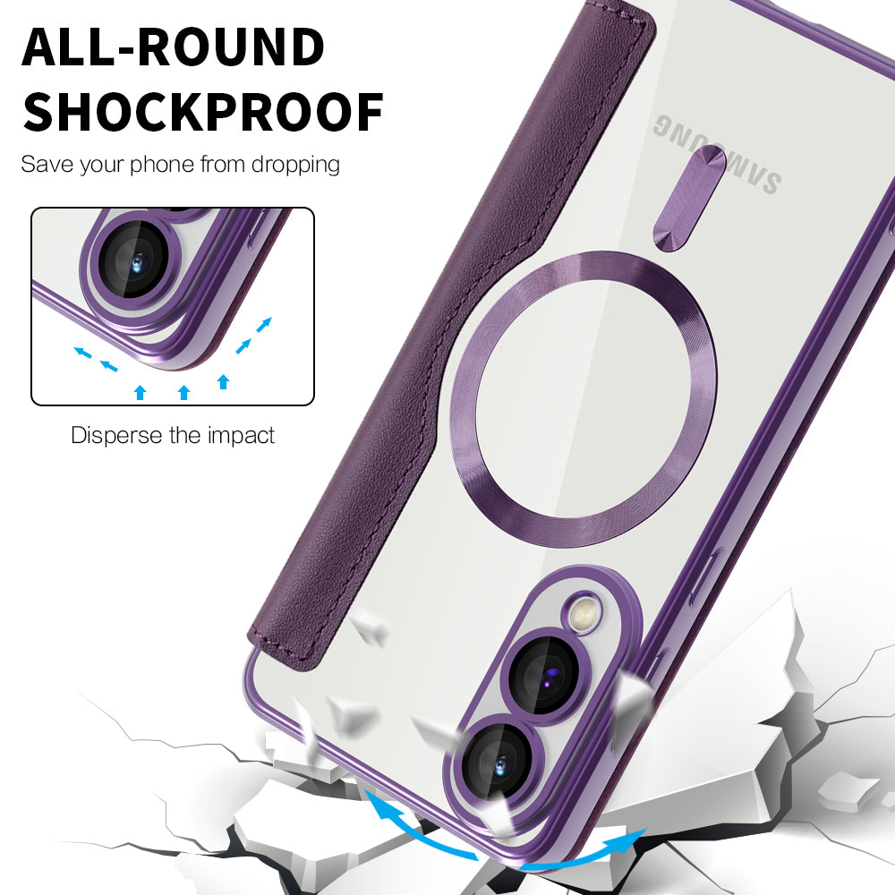 Techsuit - SmartMag Book Case - Galaxy S25 Edge - Purple