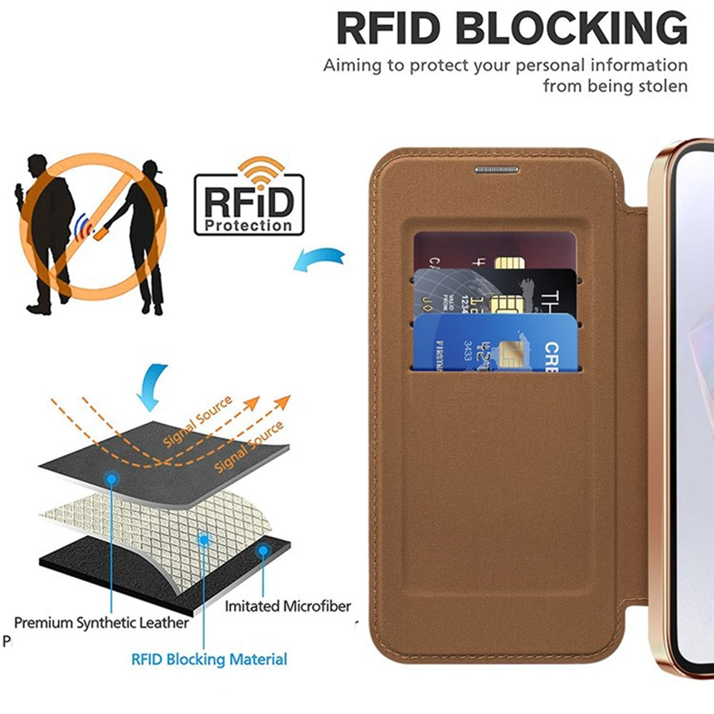 Techsuit - SmartMag Book Case - Galaxy A35 5G - Brown