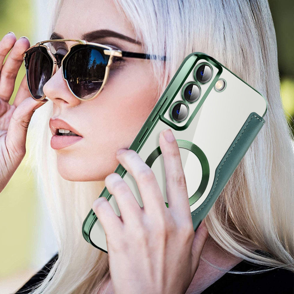 Techsuit - SmartMag Book Case - Galaxy S22 Plus 5G - Green