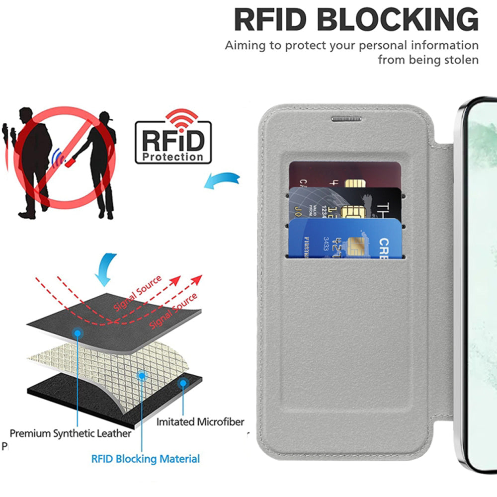 Techsuit - SmartMag Book Case - Galaxy S22 Plus 5G - Gray