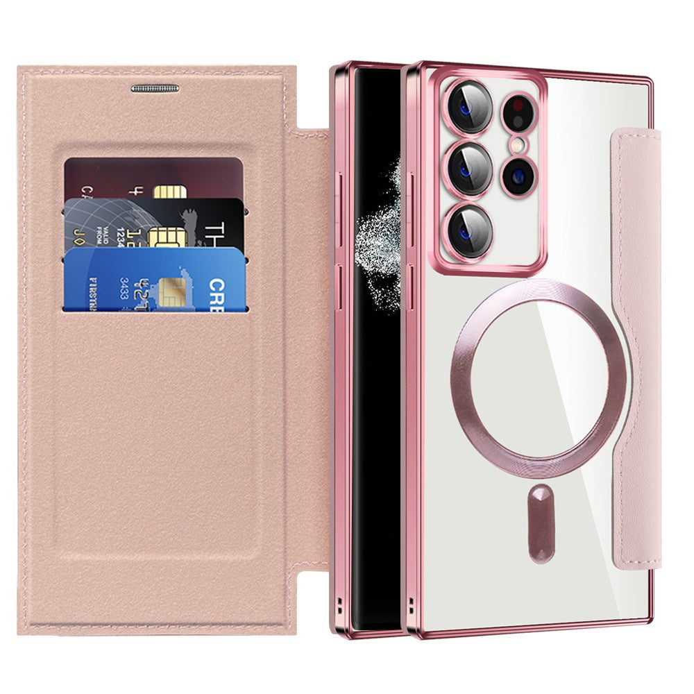 Techsuit - SmartMag Book Case - Samsung Galaxy S22 Ultra 5G - Pink