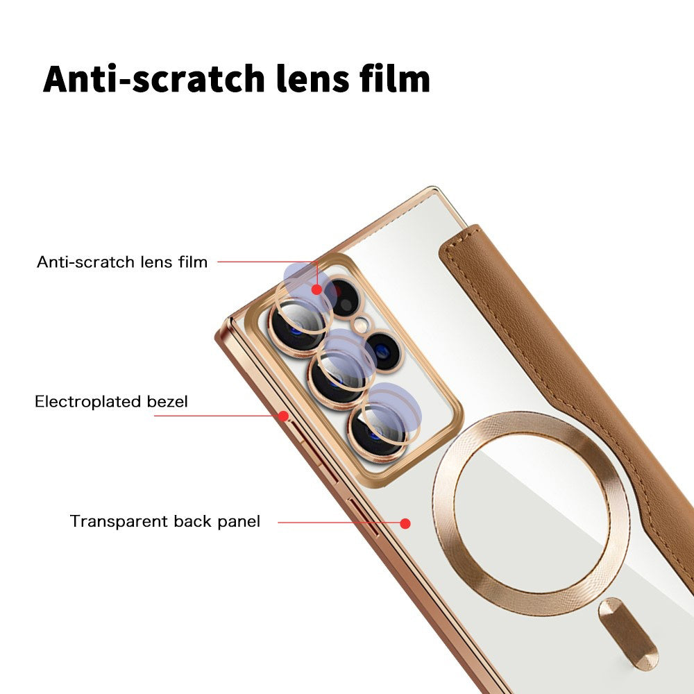 Techsuit - SmartMag Book Case - Galaxy S22 Ultra 5G - Brown