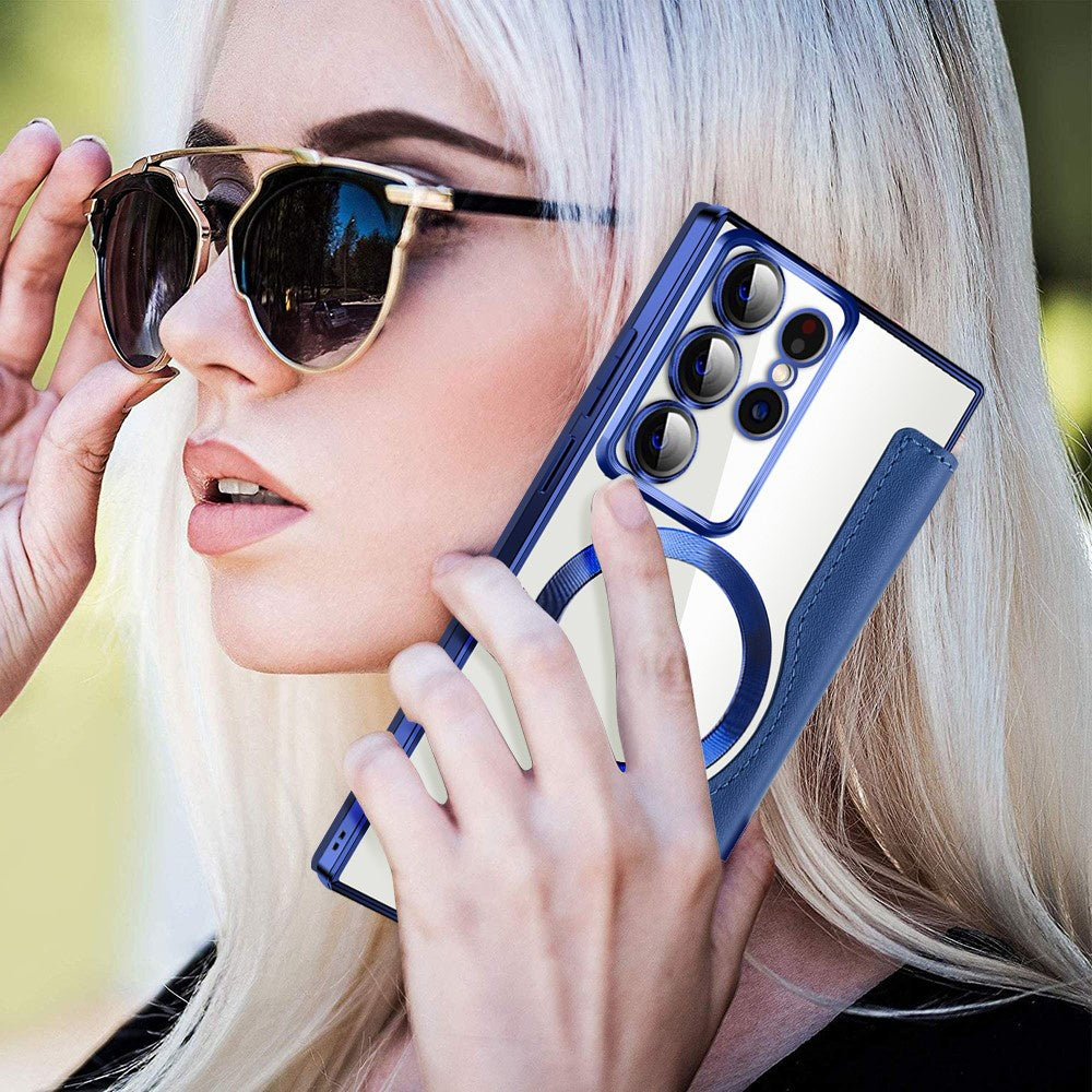 Techsuit - SmartMag Book Case - Galaxy S22 Ultra 5G - Blue