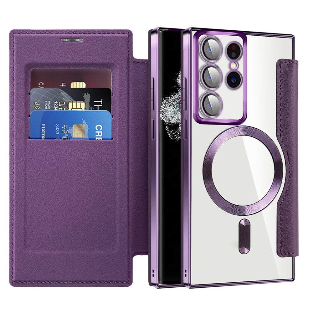 Techsuit - SmartMag Book Case - Samsung Galaxy S22 Ultra 5G - Purple