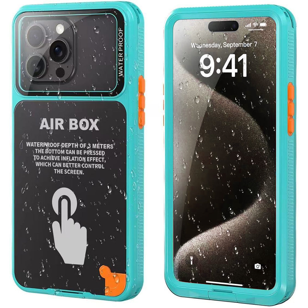 ShellBox - AirBox Waterproof IP68 (6.7 inch) - iPhone 12 Pro Max/13 Pro Max/14 Pro Max/ 15 Pro Max/16 Pro Max/15+/16+ - Blue
