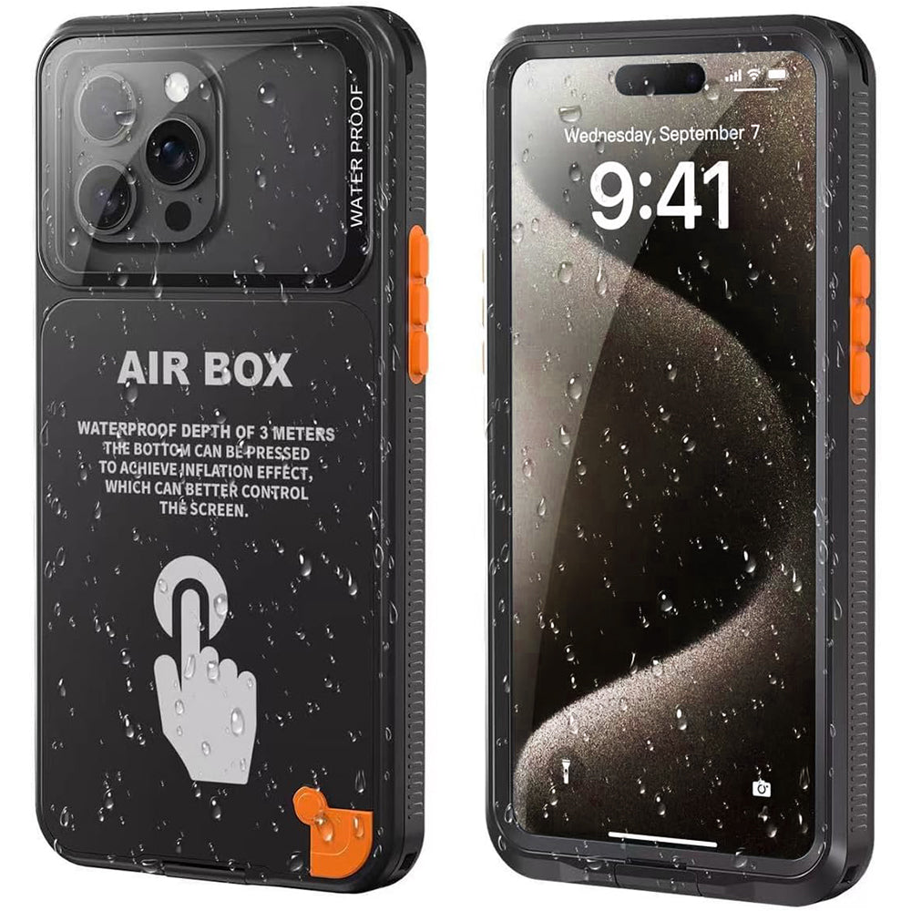 ShellBox - AirBox Waterproof IP68 (6.7 inch) - iPhone 12 Pro Max/13 Pro Max/14 Pro Max/ 15 Pro Max/16 Pro Max/15+/16+ - Black