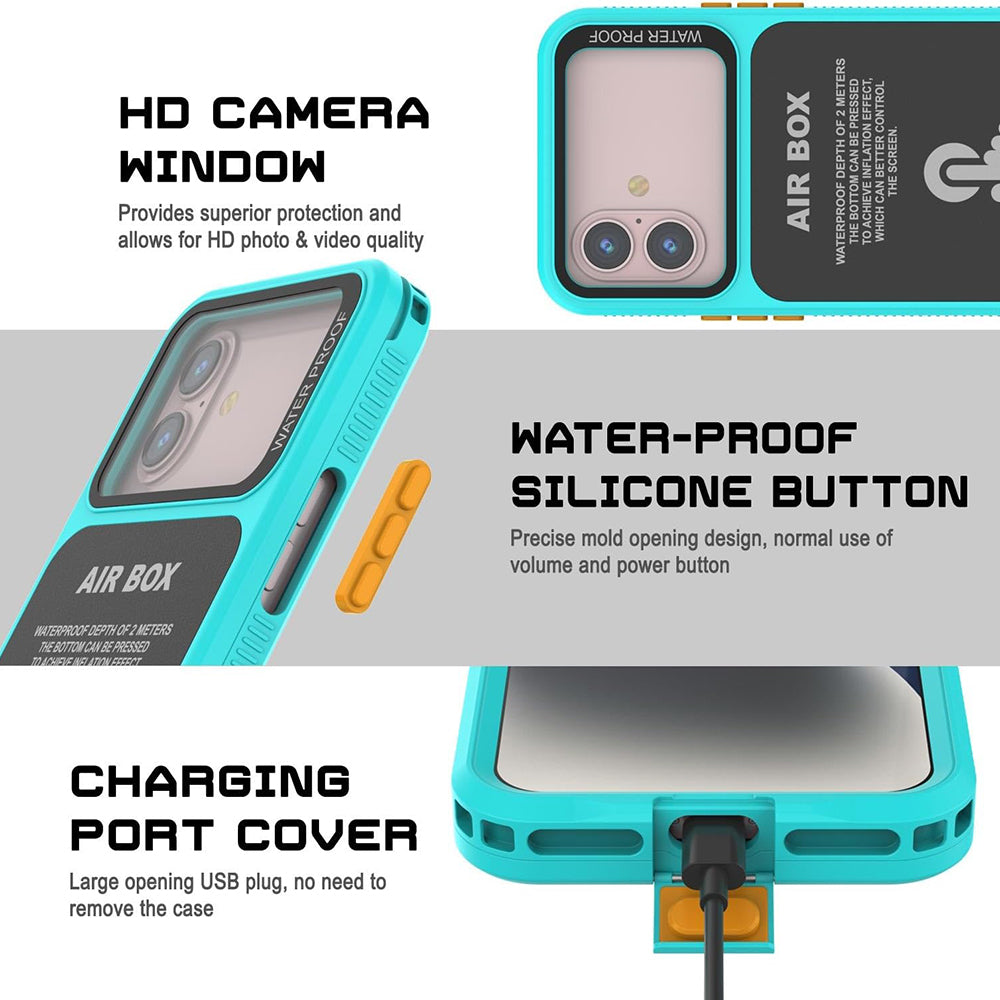 ShellBox - AirBox Waterproof IP68 (6.7 inch) - iPhone 12 Pro Max/13 Pro Max/14 Pro Max/ 15 Pro Max/16 Pro Max/15+/16+ - Blue