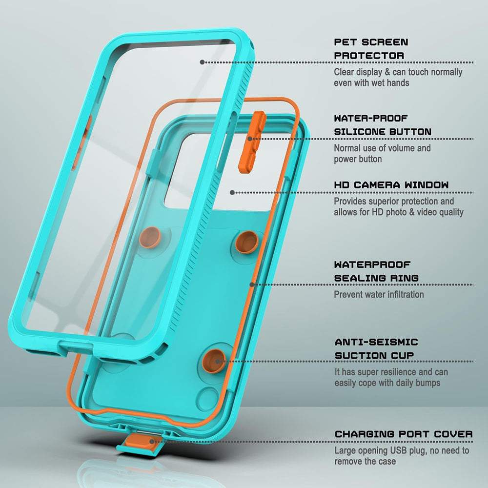 ShellBox - AirBox Waterproof IP68 (6.7 inch) - iPhone 12 Pro Max/13 Pro Max/14 Pro Max/ 15 Pro Max/16 Pro Max/15+/16+ - Blue