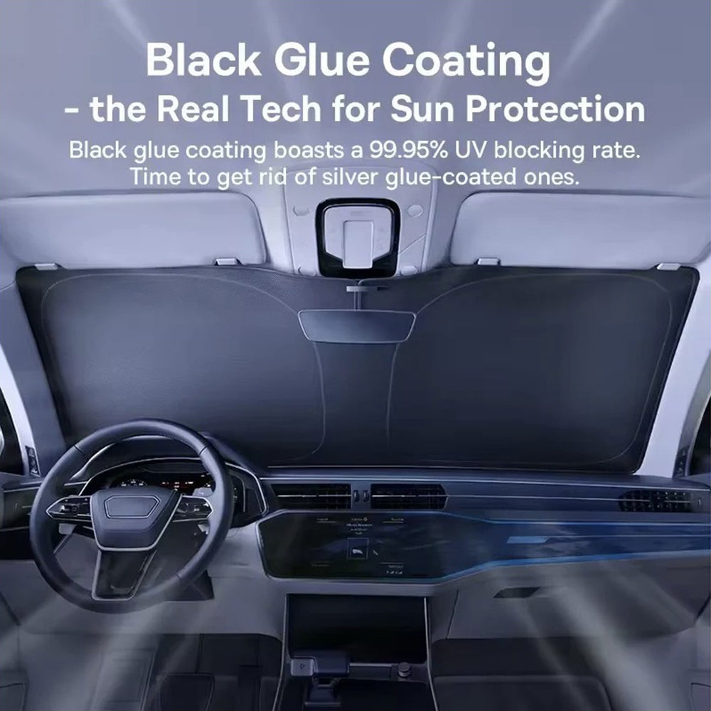 Baseus - Windshield Sun GoTrip DT1 (C0118200) - UPF2000+, 99.95% UV Blocking Rate, 80 x 150cm - Black