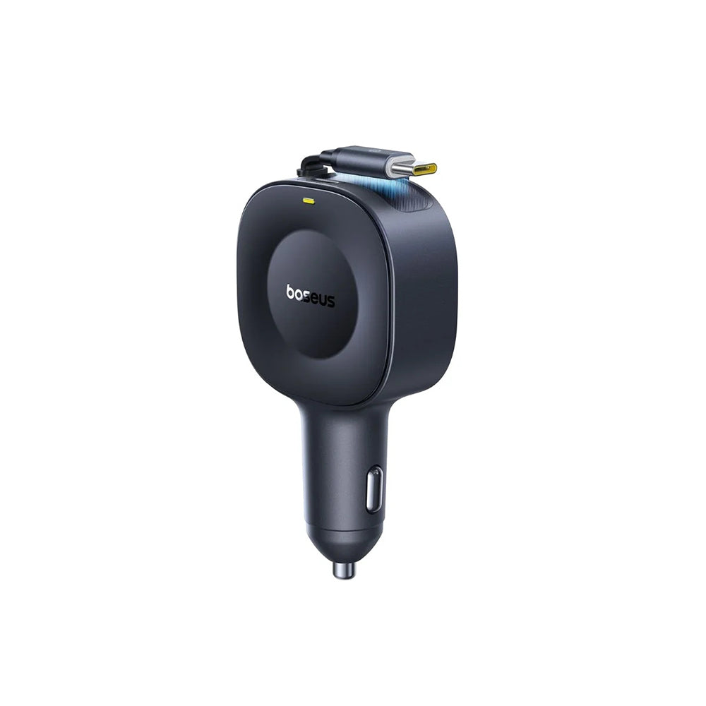 Baseus - Car Charger PrimeTrip VR2 (C0206400) - with Retractable Cable, 2 x Type-C, 30W - Black