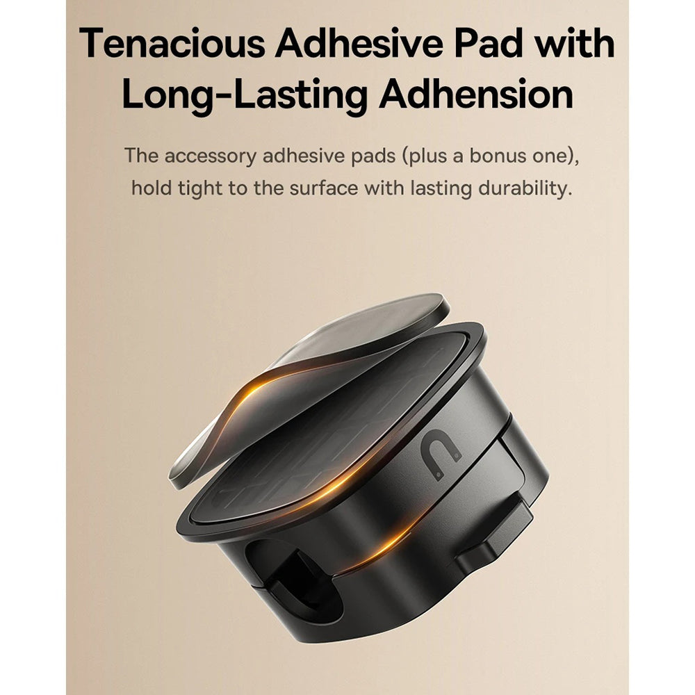 Baseus - Cable Organizer Lite Series Magnetic (B01331106211-00) - 3 Pack Pieces, 3M Adhesive - White