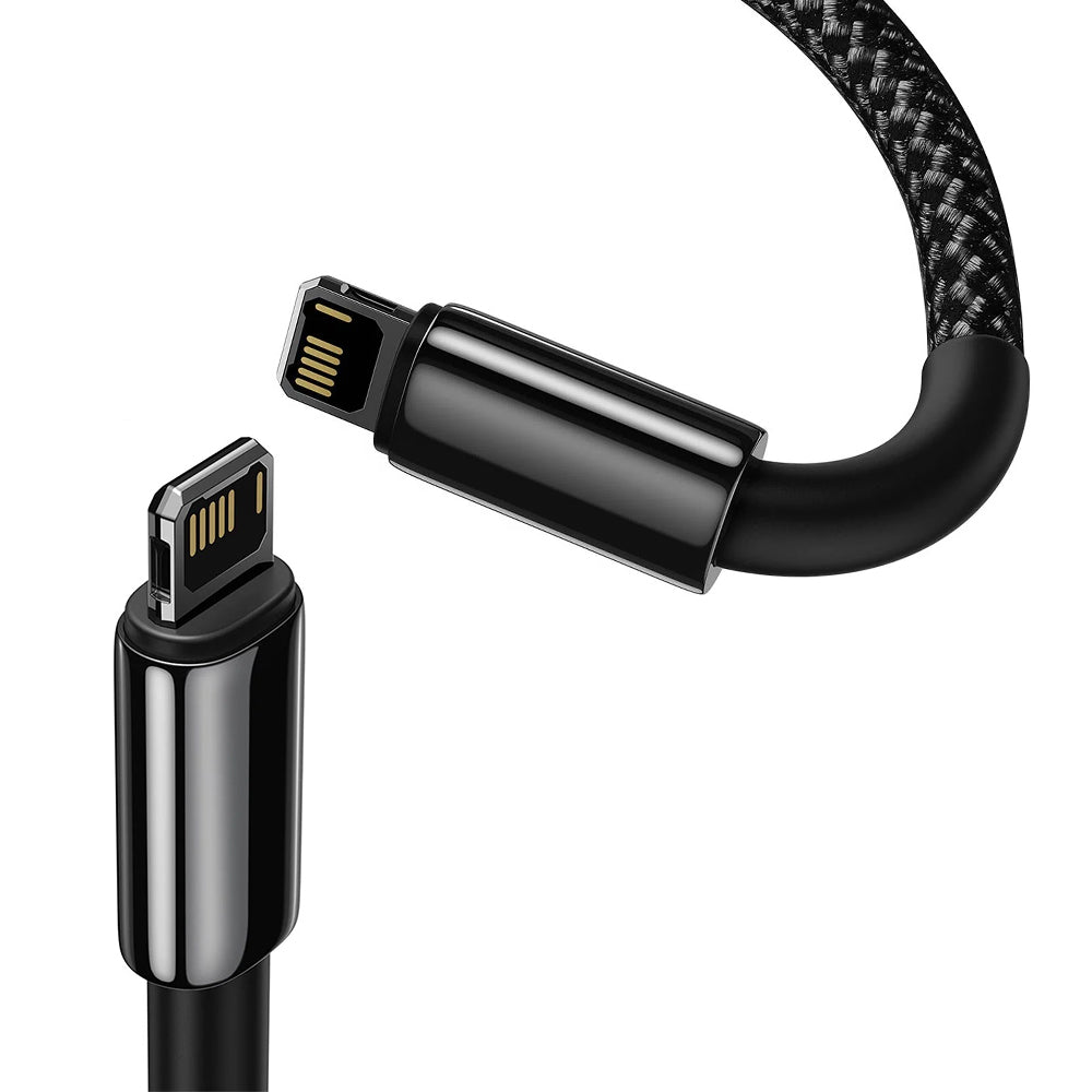 Baseus - Data Cable Tungsten Gold (CATLWJ-A01) - Type-C to Lightning, 20W, 2m - Black