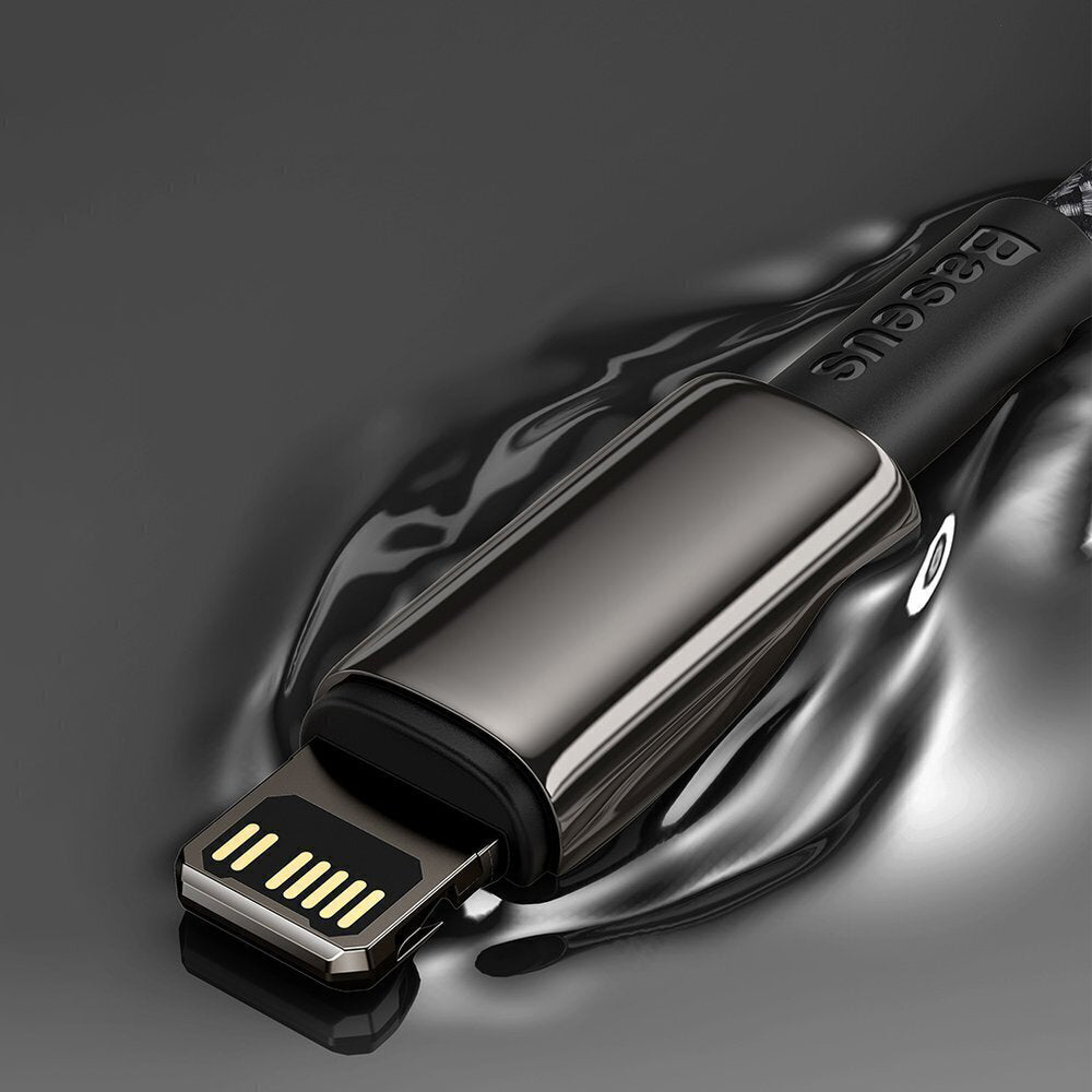 Baseus - Data Cable Tungsten Gold (CATLWJ-01) - Type-C to Lightning, 20W, 1m - Black