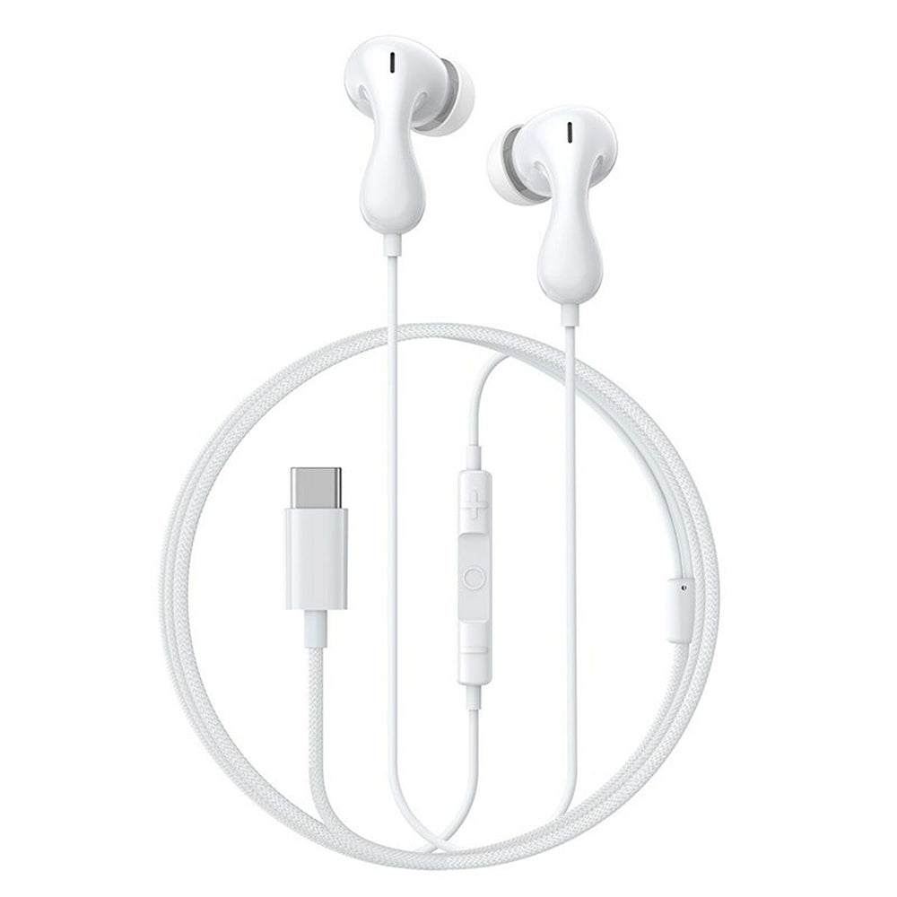 Baseus - Wired Earphones Encok CZ20 (A00171400213-00) - Type-C, 20Hz-40kHz, Hi-Res - Moon White