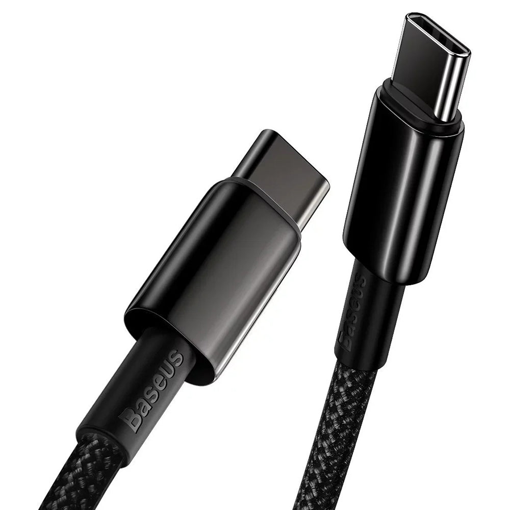 Baseus - Data Cable Tungsten Gold (CATWJ-01) - Type-C to Type-C, Fast Charging, 100W, 1m - Black