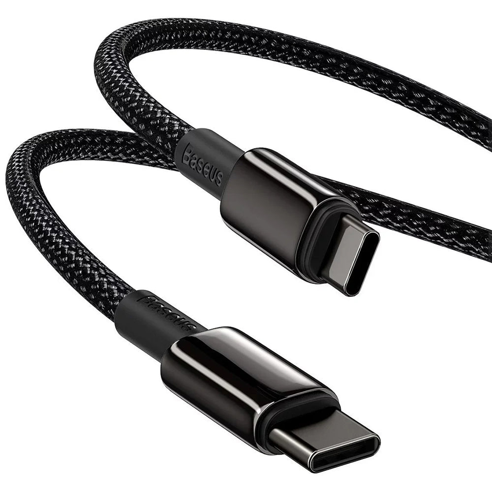Baseus - Data Cable Tungsten Gold (CATWJ-01) - Type-C to Type-C, Fast Charging, 100W, 1m - Black