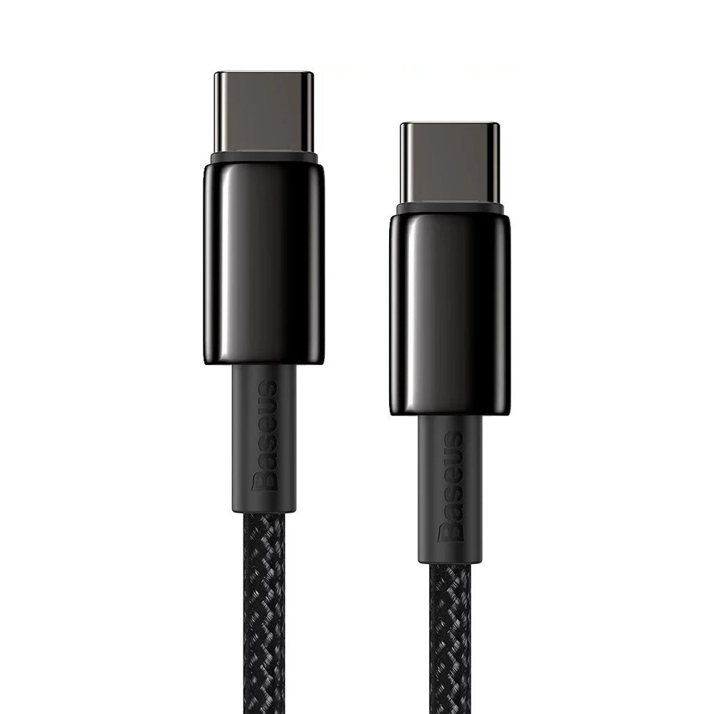 Baseus - Data Cable Tungsten Gold (CATWJ-01) - Type-C to Type-C, Fast Charging, 100W, 1m - Black