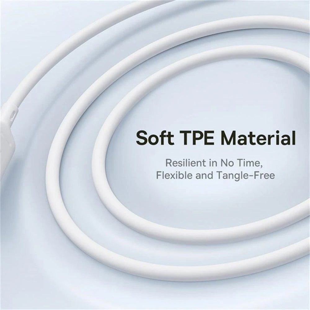 Baseus - Data Cable Silky (P10377706213-00) - Fast Charge, Type-C to Micro-USB, Lightning, USB-C, 100W, 1.5m - Moon White