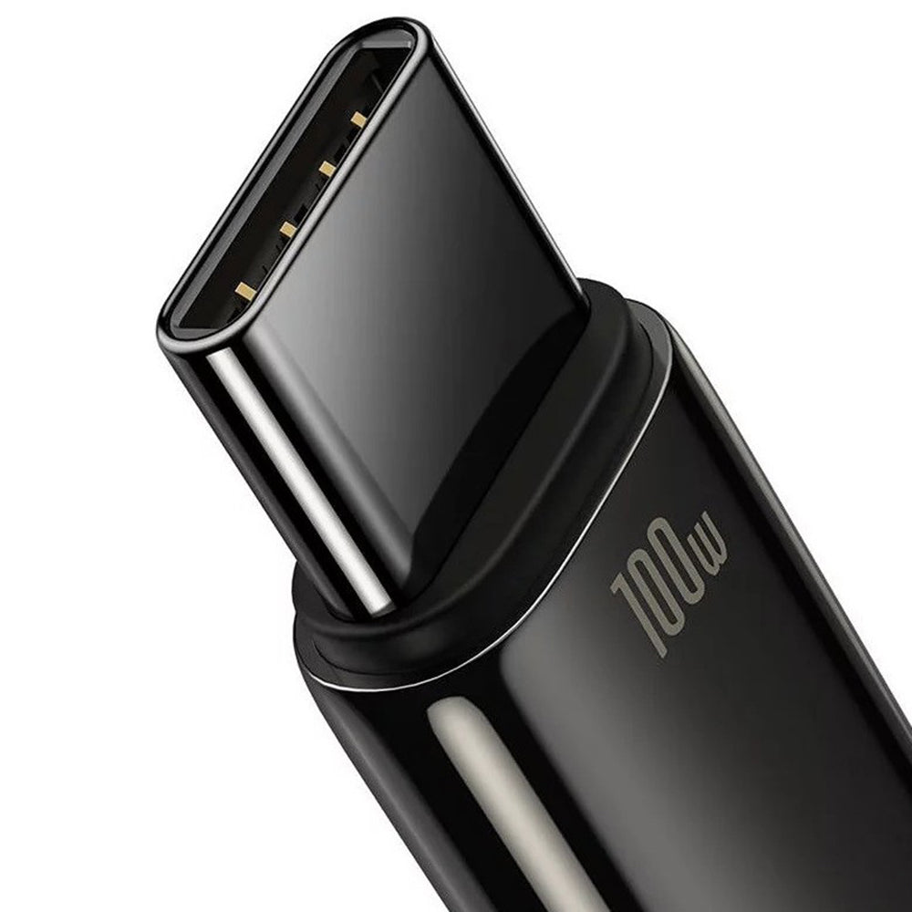 Baseus - Data Cable Tungsten Gold  (CAWJ000101) - USB to Type-C, Super Fast Charge, 100W, 480Mbps, 2m - Black