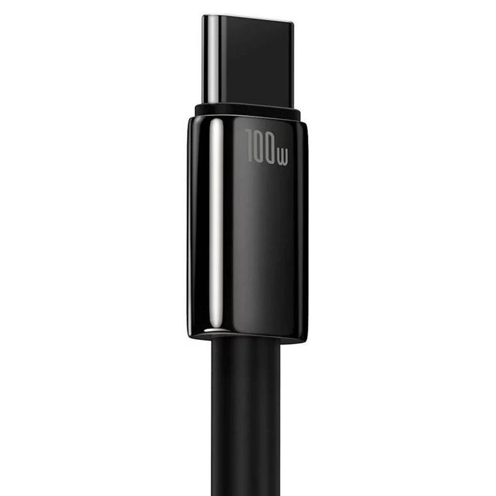 Baseus - Data Cable Tungsten Gold  (CAWJ000001) - USB to Type-C, Super Fast Charge, 100W, 480Mbps, 1m - Black