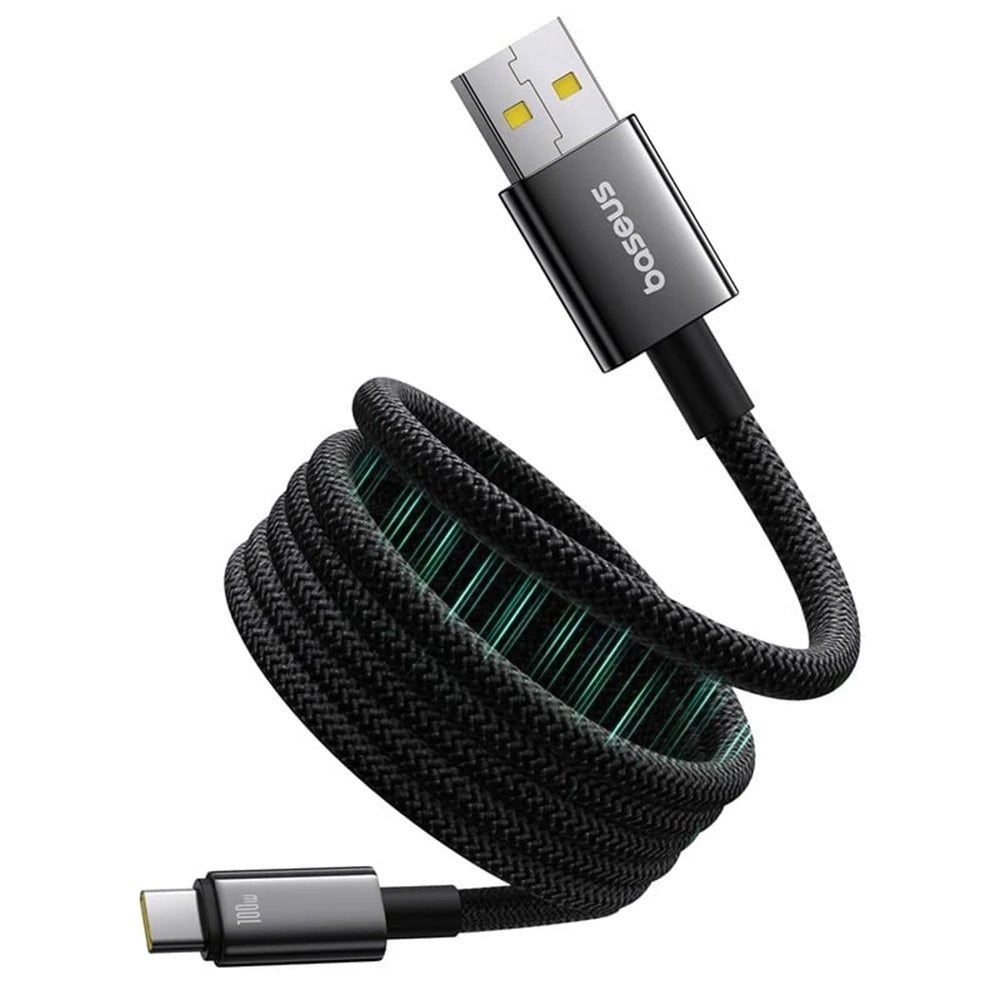 Baseus - Data Cable Tungsten Gold (P10319805111-02) - Type-C to USB, Super Fast Charge, 100W, 480Mbps, 1m - Black
