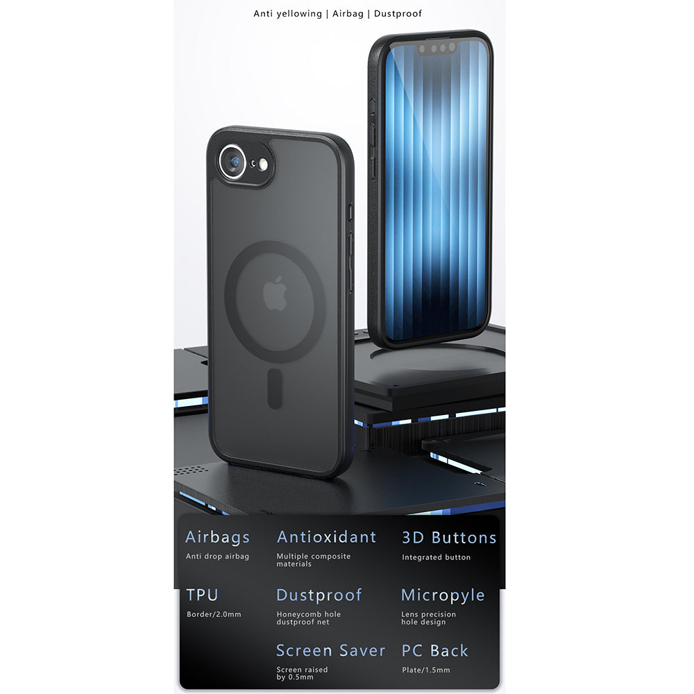 Techsuit - PureFrost MagSafe - iPhone 14 - Frosted Black