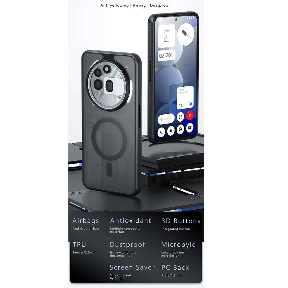 Techsuit - PureFrost MagSafe - Nothing Phone (3a) Pro - Frosted Black