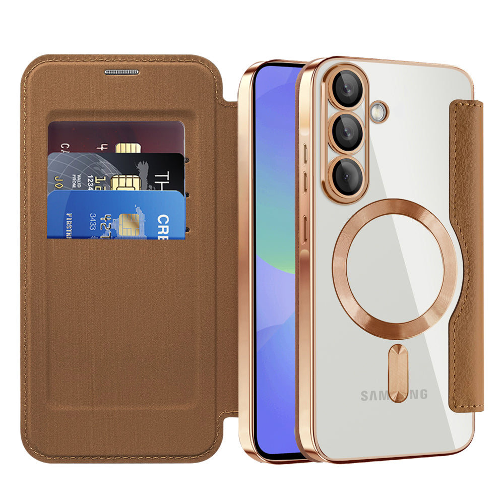Techsuit - SmartMag Book Case - Samsung Galaxy A36 5G - Brown