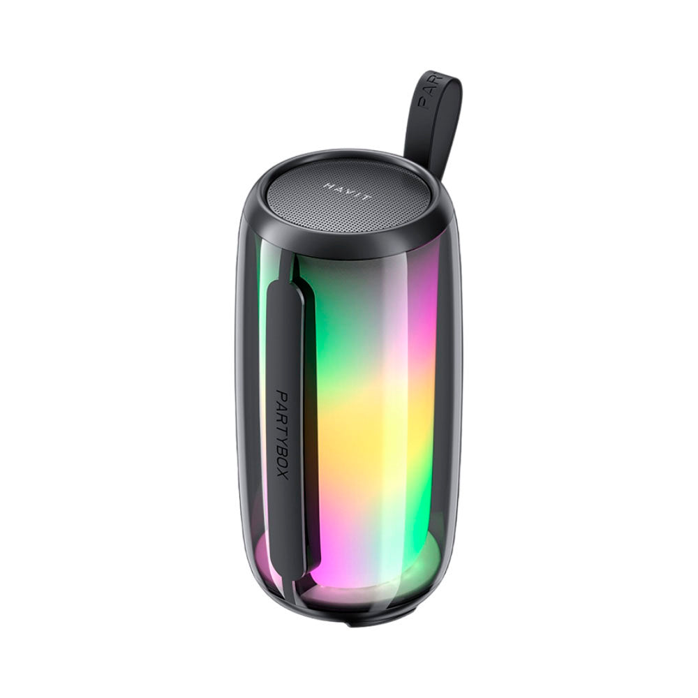 Havit - Wireless Speaker (SK879BT) - USB-C, Bluetooth, TWS, RGB Lights, AUX, Micro SD, FM, IPX5, 8W, 1800mAh - Black
