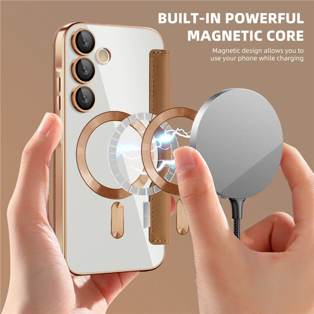 Techsuit - SmartMag Book Case - Galaxy A55 5G - Brown