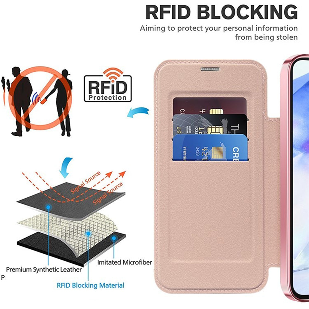 Techsuit - SmartMag Book Case - Galaxy A55 5G - Pink