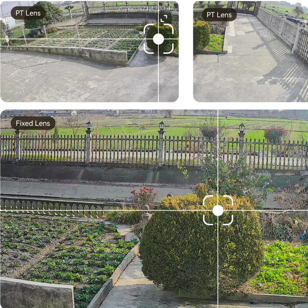 Imou - Outdoor Camera Cruiser Triple (IPC-S7UP-11M0WED) - 3+3+5MP, Wi-Fi, 2xSD Card Slot, PT, Night Vision, AOR Mode - White