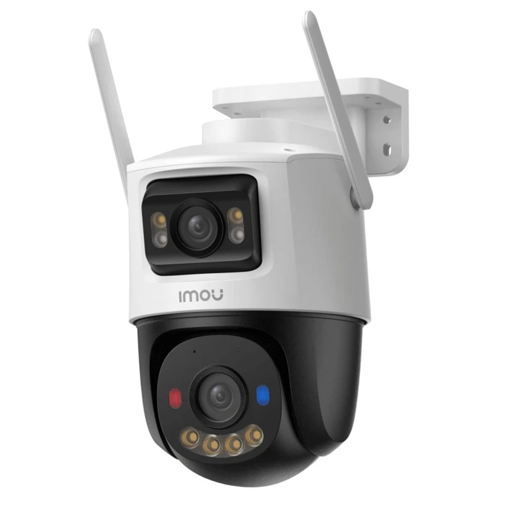 Imou - Outdoor Camera Cruiser Dual 2 PRO (IPC-S7XFP-8U0WED) - 4+4MP, AI IMOU SENSE, Wi-Fi 6, Dual IR, PT, Alarm, IP65 - White