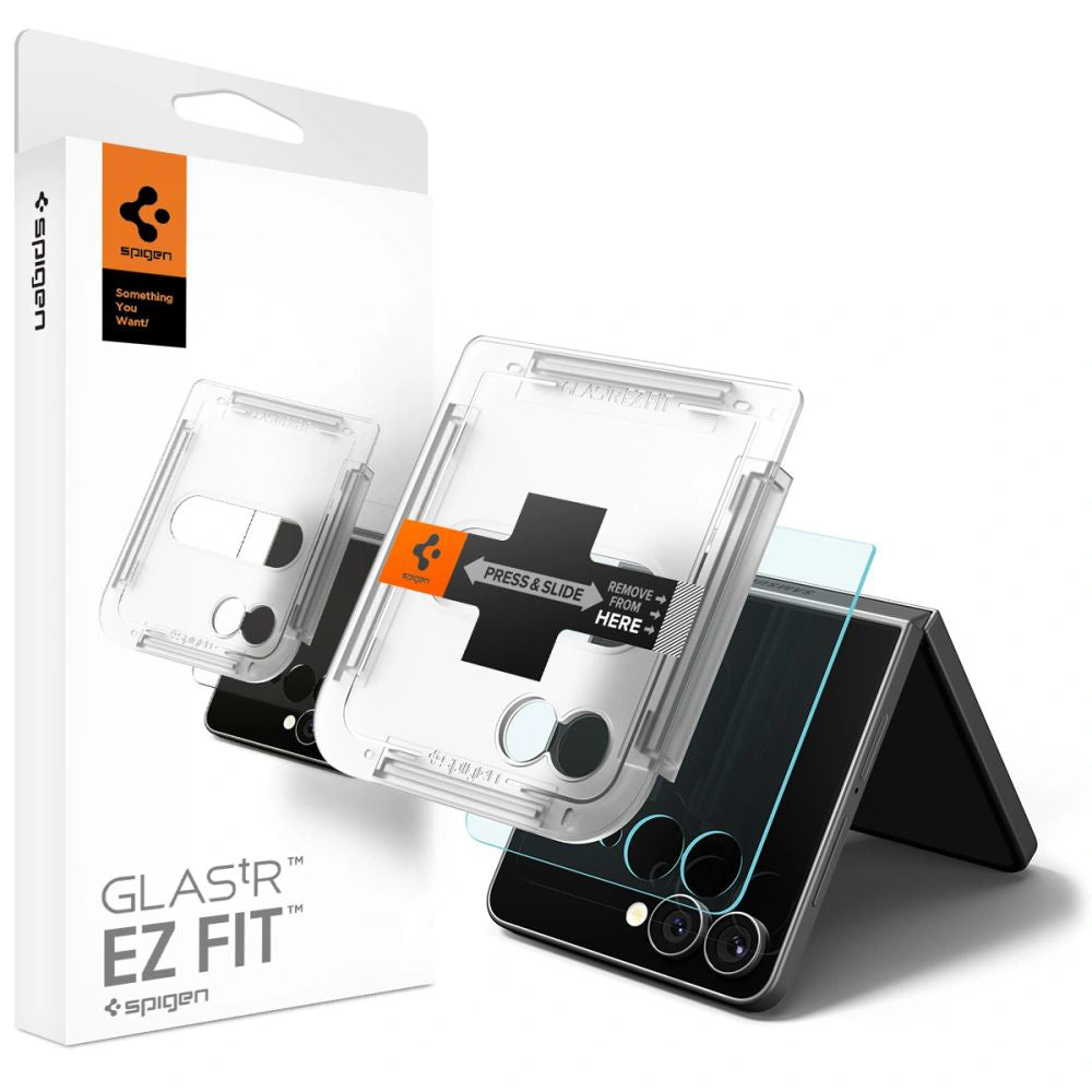 Spigen - Glas.tR EZ-FIT HD - Samsung Galaxy Z Flip7 - Clear